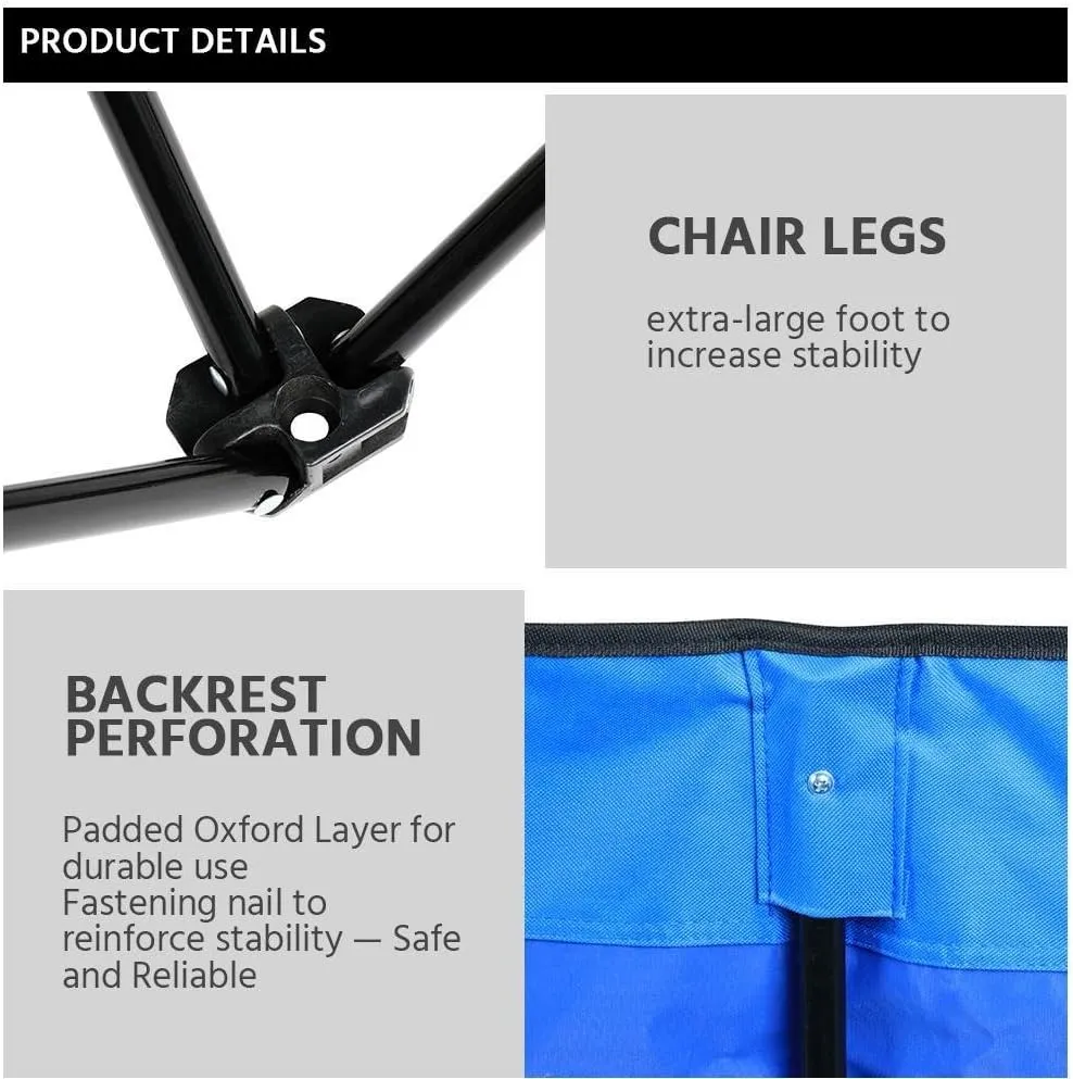 Yaheetech Foldable Sideline Bench 600D Oxford Double Layer Fabric