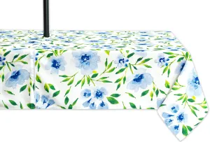 YiHomer Indoor Outdoor Tabletop for Spring Summer Decorations, Picnics and Dinner Parties - Stain and Water Resistant, Spring Blossoms, Zipper Tablecloth, 60 x 84 Rectangle with Umbrella Hole