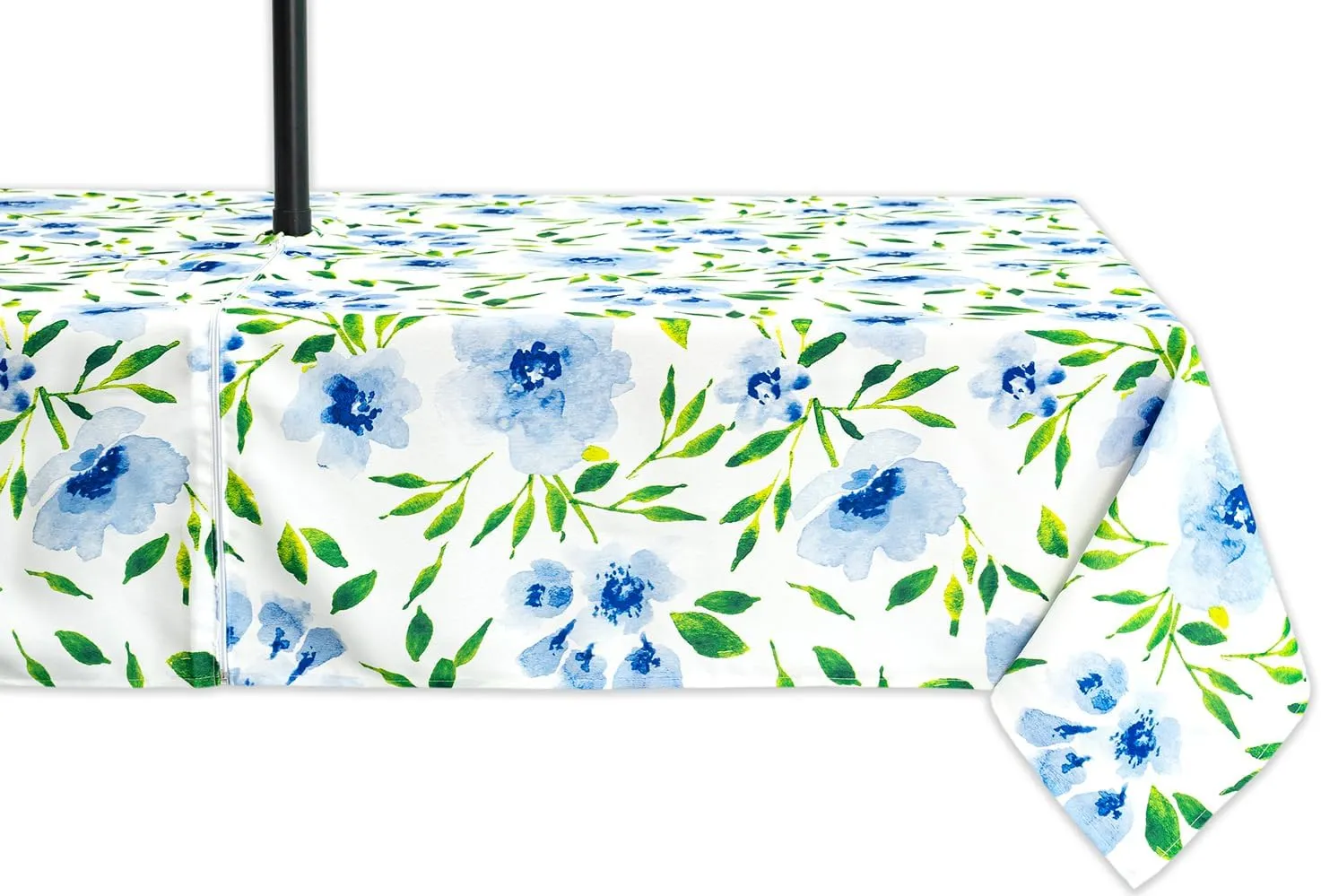 YiHomer Indoor Outdoor Tabletop for Spring Summer Decorations, Picnics and Dinner Parties - Stain and Water Resistant, Spring Blossoms, Zipper Tablecloth, 60 x 84 Rectangle with Umbrella Hole