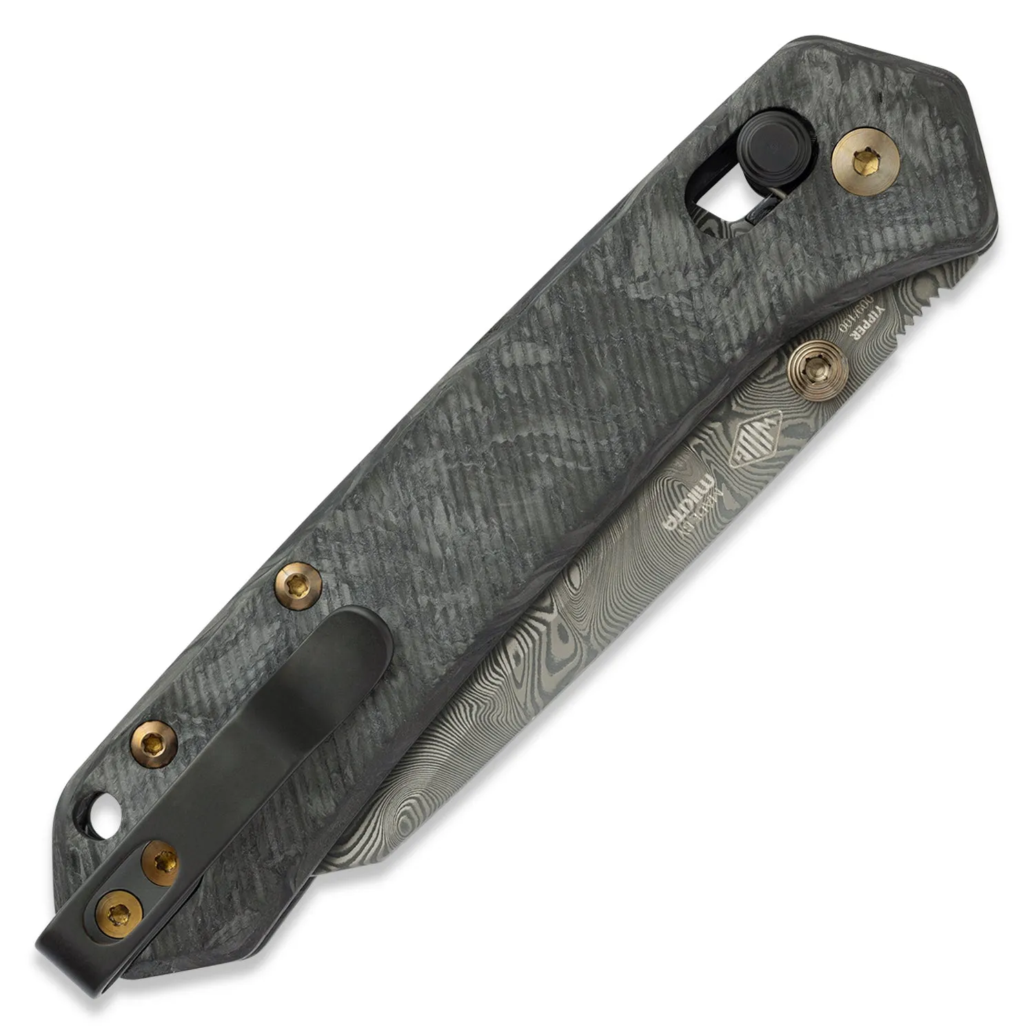Yipper Pocket Knife - Fancy Boi - Carbon Fiber - Damasteel - Limited Edition