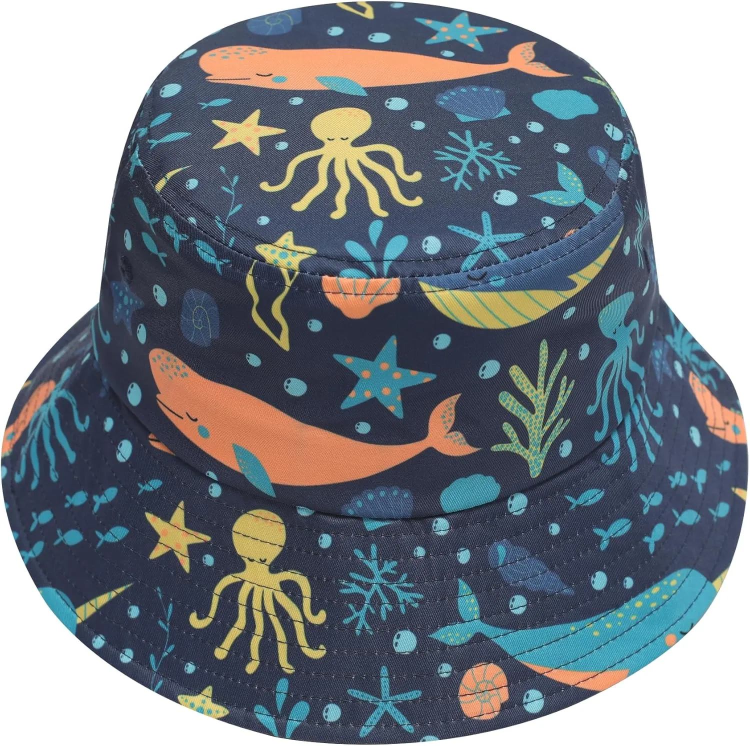 ZLYC Unisex Cute Print Bucket Hat Summer Travel Fisherman Cap for Women Men Teens