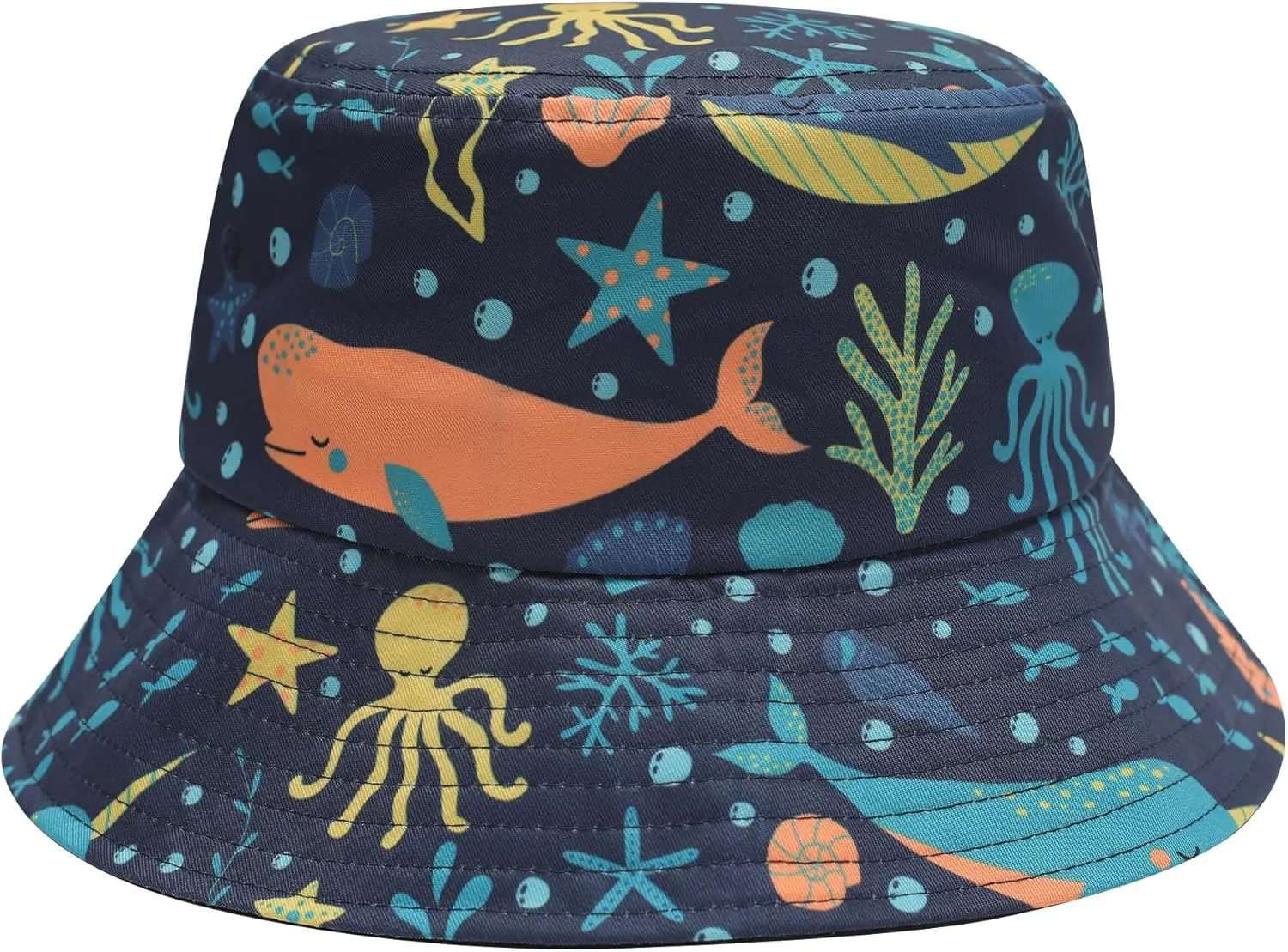 ZLYC Unisex Cute Print Bucket Hat Summer Travel Fisherman Cap for Women Men Teens
